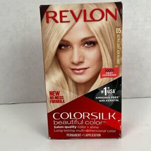 Revlon Colorsilk Hair Color Permanent 05 Ultra Light Ash Blonde Ammonia Free